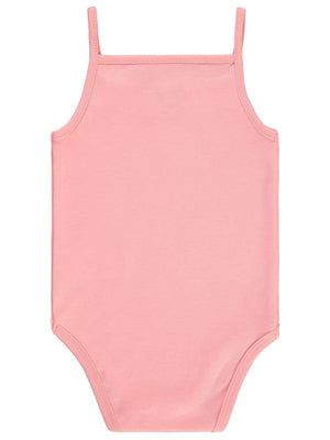 Civil Baby İp Askılı Dantelli 12-18 Ay Kız Çıtçıtlı Badi - Pembe