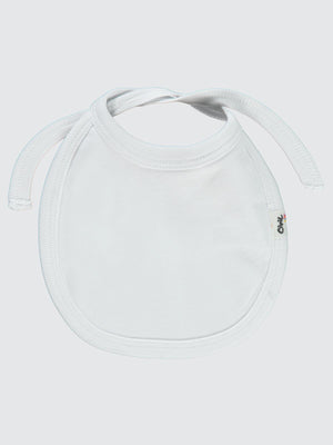 Civil Baby İnterlok Arkadan Bağlamalı Unisex Mama Önlük - Beyaz