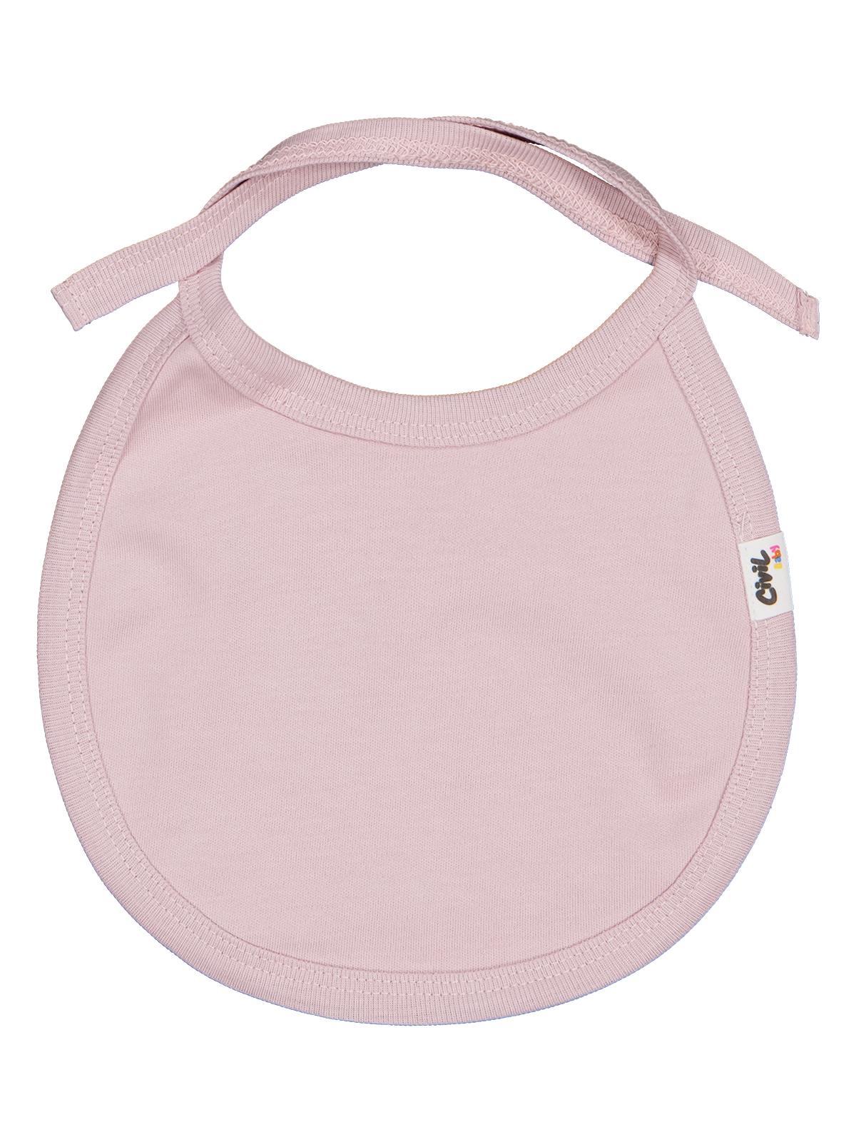 Civil Baby İnterlok Arkadan Bağlamalı Unisex Mama Önlük - Pembe