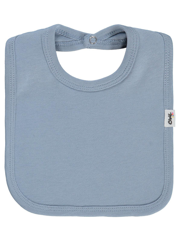 Civil Baby Arkadan Çıtçıtlı Unisex Mama Önlük - Mavi