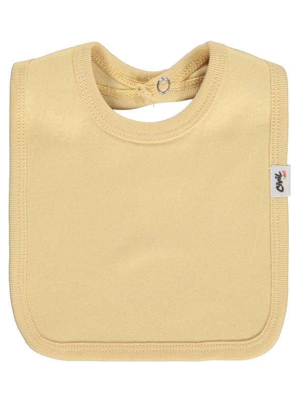 Civil Baby Arkadan Çıtçıtlı Unisex Mama Önlük - Sarı