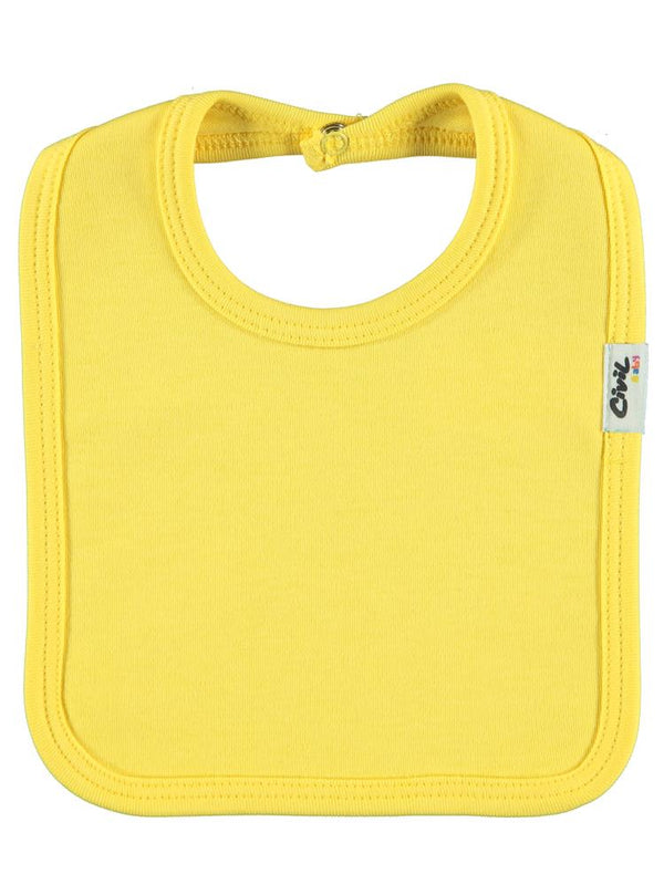 Civil Baby Arkadan Çıtçıtlı Unisex Mama Önlük - Sarı