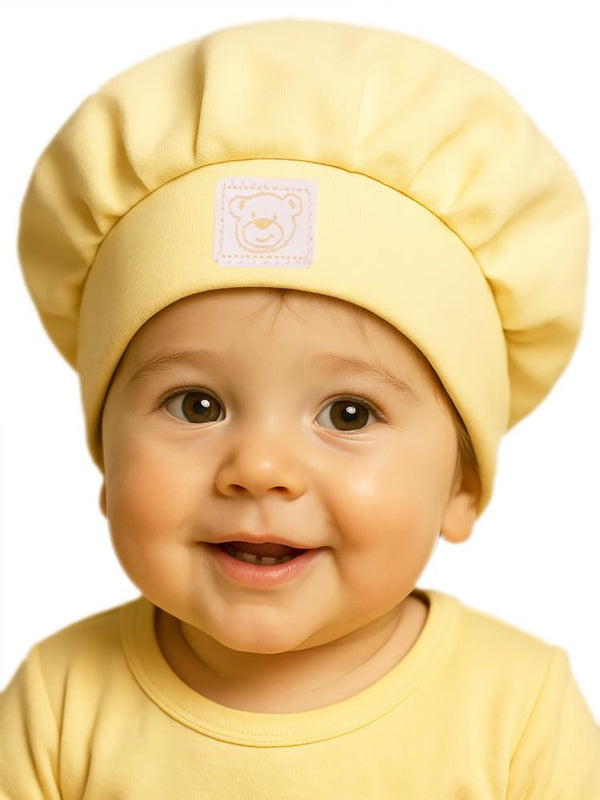 Civil Baby Ayıcık Kafa Unisex Aşçı Şapka - Sarı