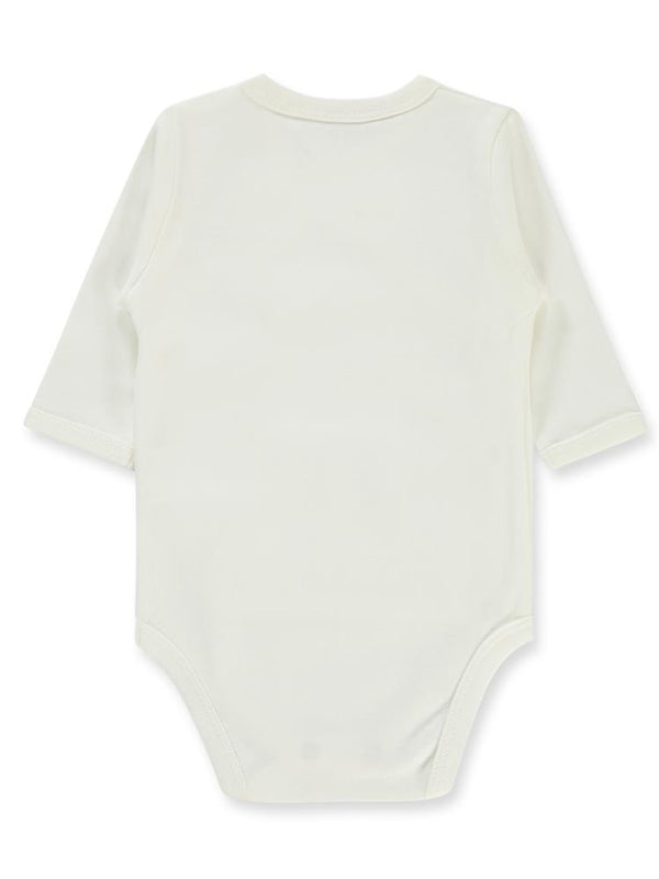 Civil Baby Renkli Kumaş 1-6 Ay Unisex Zıbın Badi - Ekru