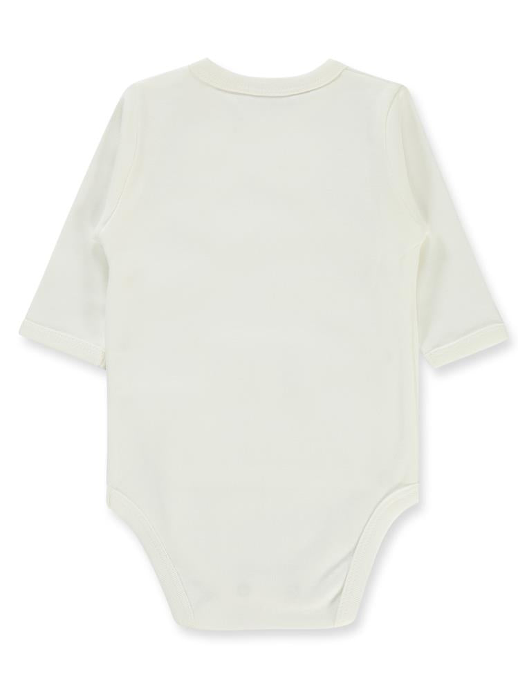 Civil Baby Renkli Kumaş 1-6 Ay Unisex Zıbın Badi - Ekru