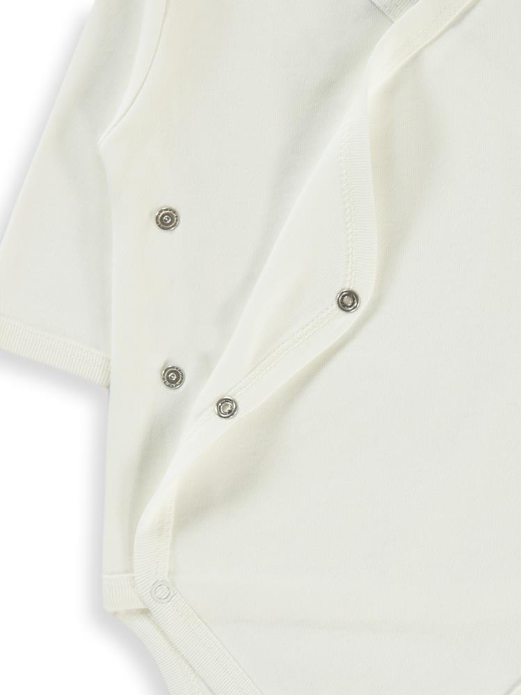 Civil Baby Renkli Kumaş 1-6 Ay Unisex Zıbın Badi - Ekru