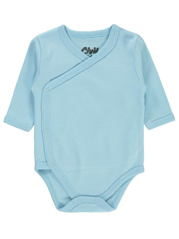 Civil Baby Renkli Kumaş 1-6 Ay Unisex Zıbın Badi - Mavi