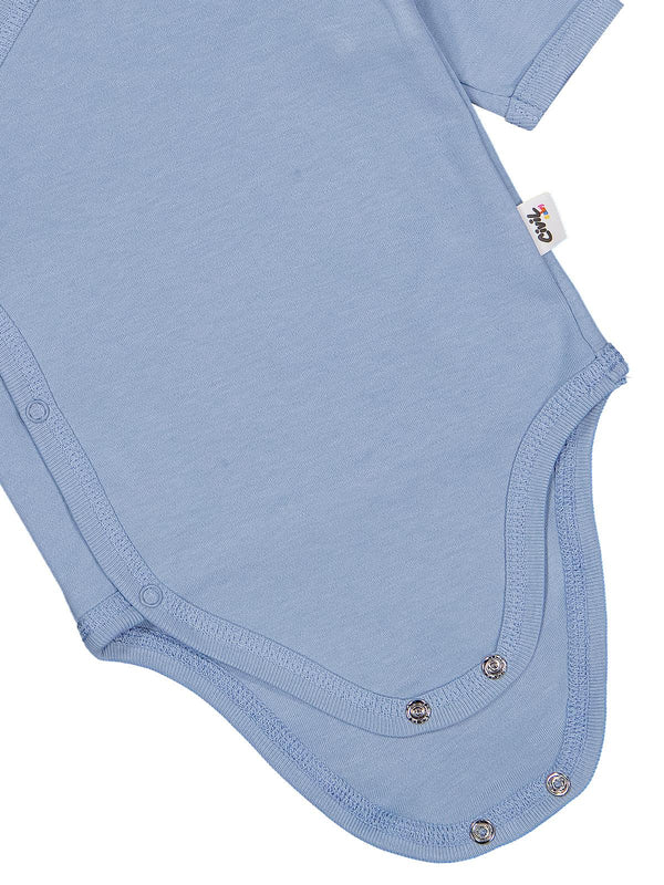 Civil Baby Renkli Kumaş 1-6 Ay Unisex Zıbın Badi - Mavi