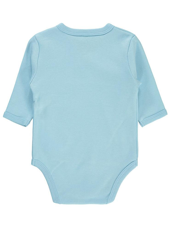 Civil Baby Renkli Kumaş 1-6 Ay Unisex Zıbın Badi - Mavi