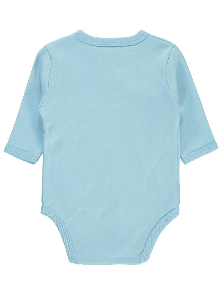 Civil Baby Renkli Kumaş 1-6 Ay Unisex Zıbın Badi - Mavi