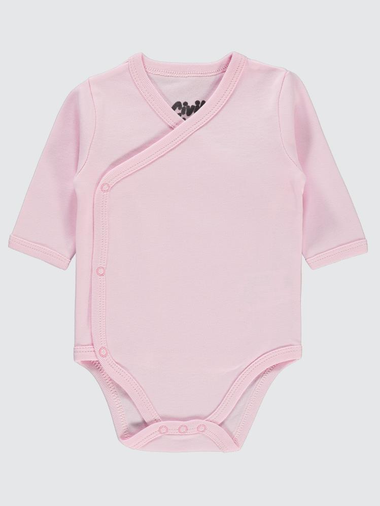 Civil Baby Renkli Kumaş 1-6 Ay Unisex Zıbın Badi - Pembe