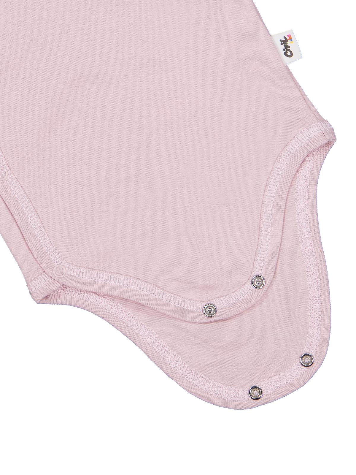 Civil Baby Renkli Kumaş 1-6 Ay Unisex Zıbın Badi - Pembe