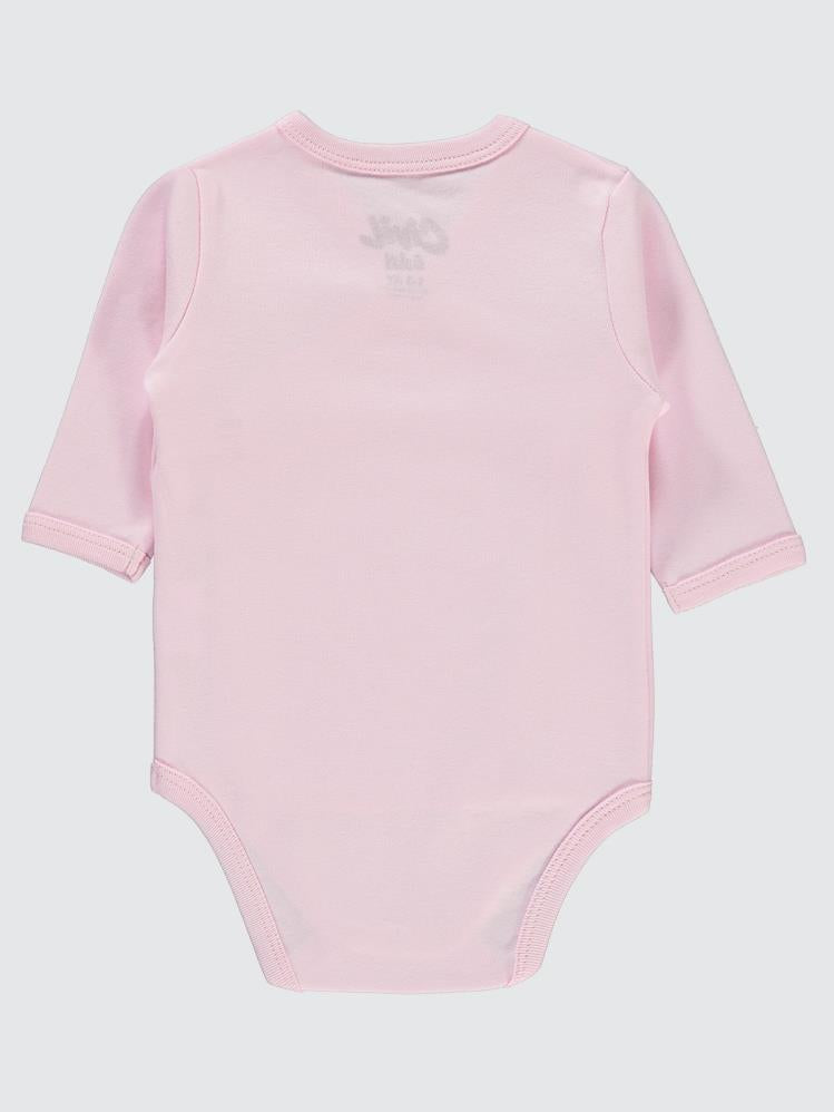 Civil Baby Renkli Kumaş 1-6 Ay Unisex Zıbın Badi - Pembe