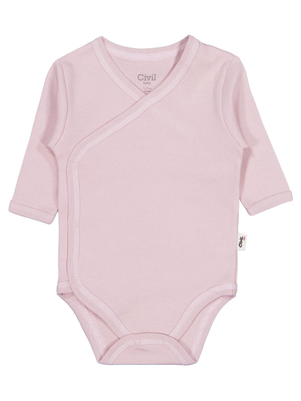 Civil Baby Renkli Kumaş 1-6 Ay Unisex Zıbın Badi - Pembe