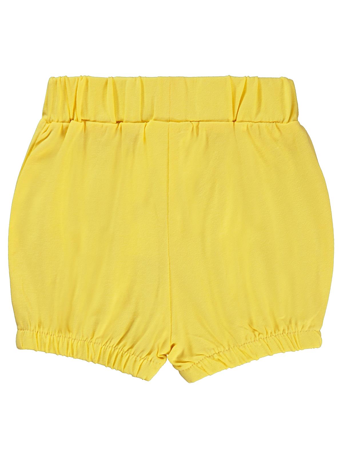Civil Baby Paça Lastikli 6-18 Ay Kız Şort - Sarı