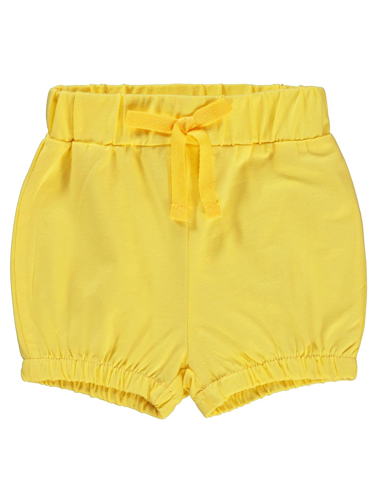 Civil Baby Paça Lastikli 6-18 Ay Kız Şort - Sarı