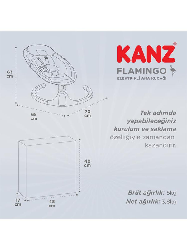 Kanz Swan Elektrikli Ana Kucağı - Gri