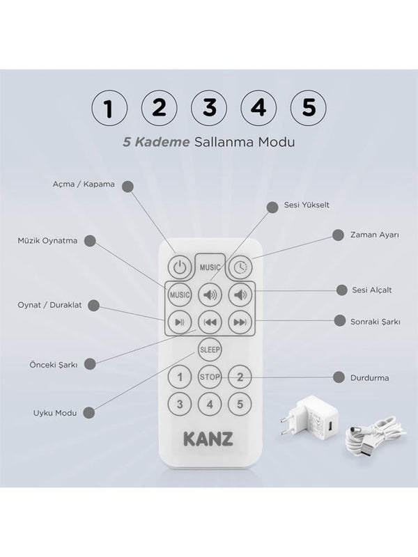 Kanz Flamingo Elektrikli Ana Kucağı - Gri