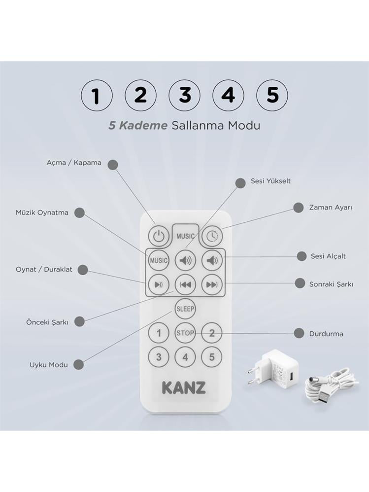 Kanz Flamingo Elektrikli Ana Kucağı - Gri