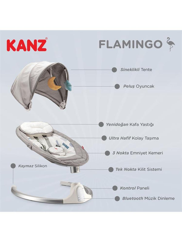 Kanz Flamingo Elektrikli Ana Kucağı - Gri