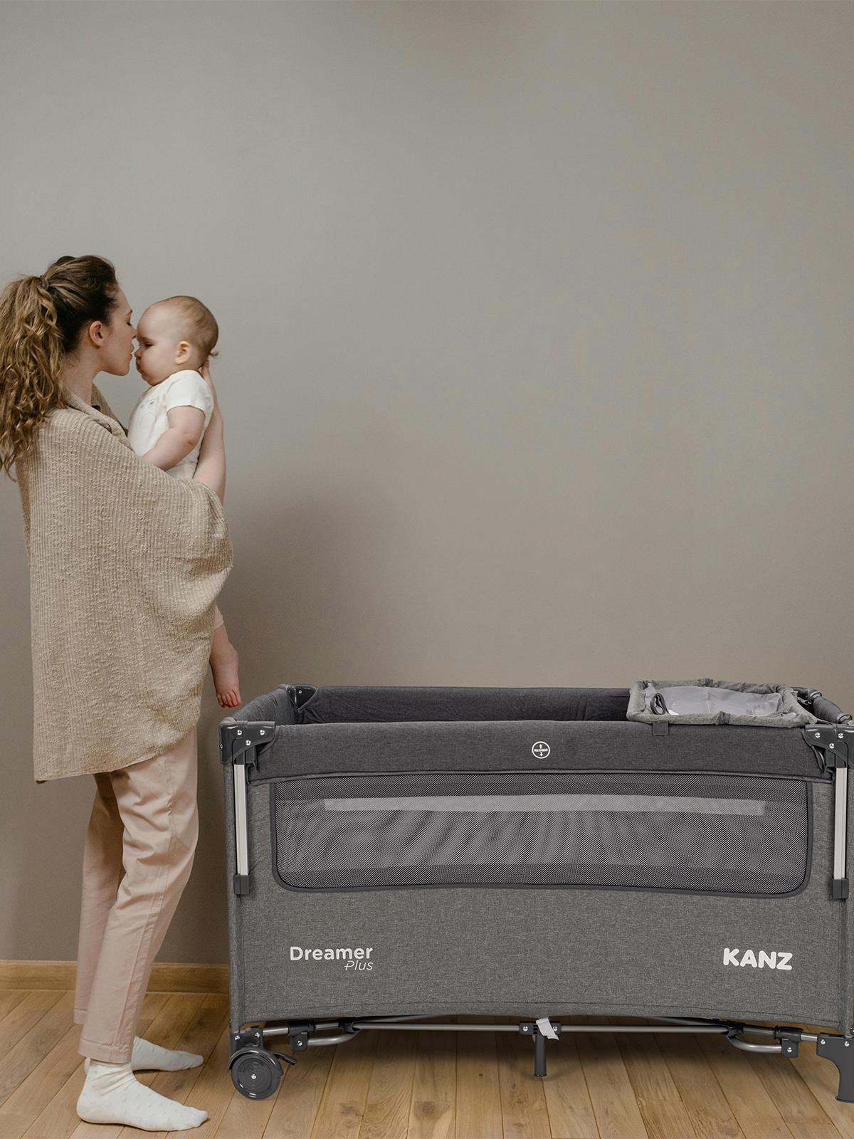 Kanz Dreamer Plus Anne Yanı Oyun Parkı 70x120 Cm - Gri