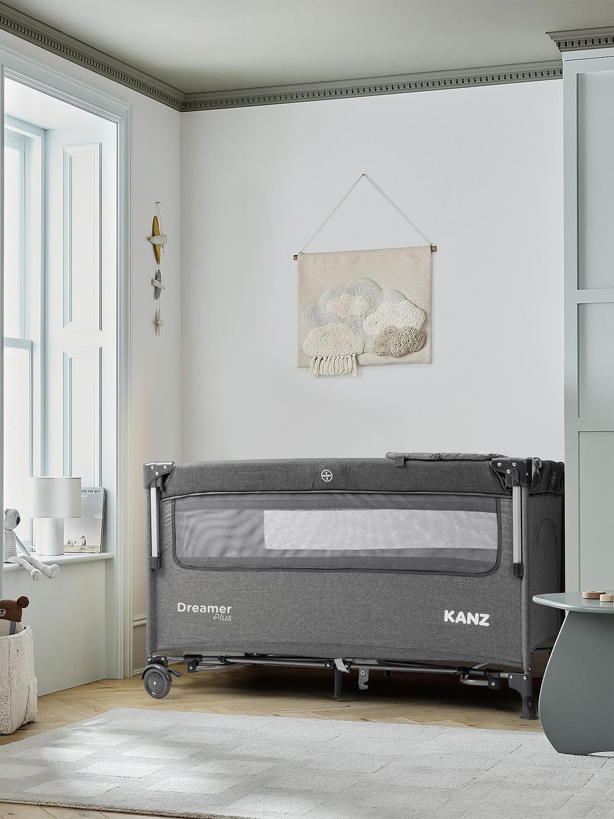 Kanz Dreamer Plus Anne Yanı Oyun Parkı 70x120 Cm - Gri
