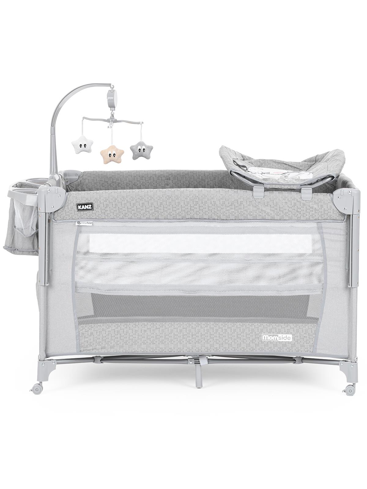 Kanz Momside Anne Yanı Oyun Parkı 70*110 Cm - Gri