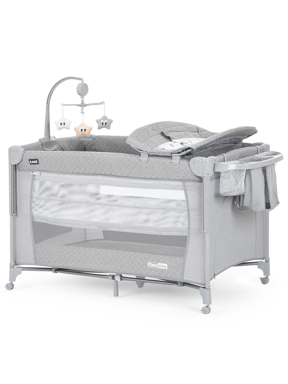 Kanz Momside Anne Yanı Oyun Parkı 70*110 Cm - Gri