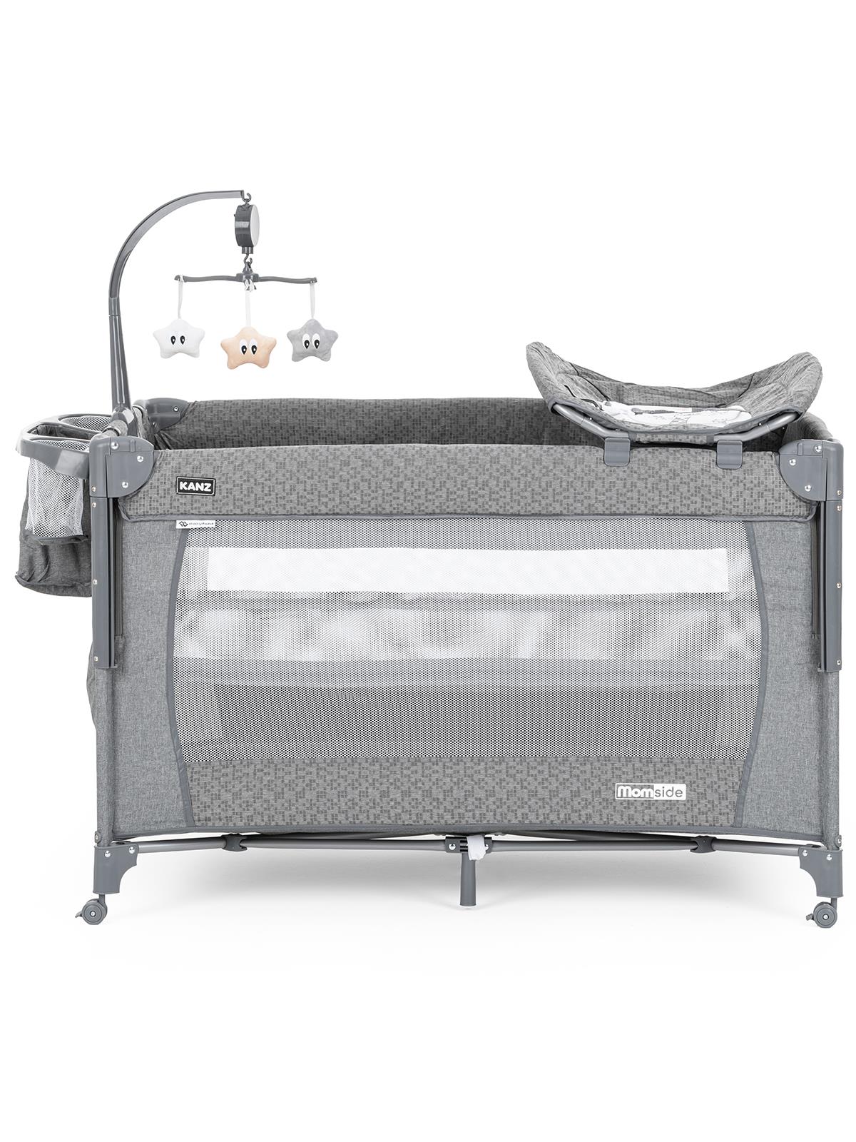 Kanz Momside Anne Yanı Oyun Parkı 70*110 Cm - Gri