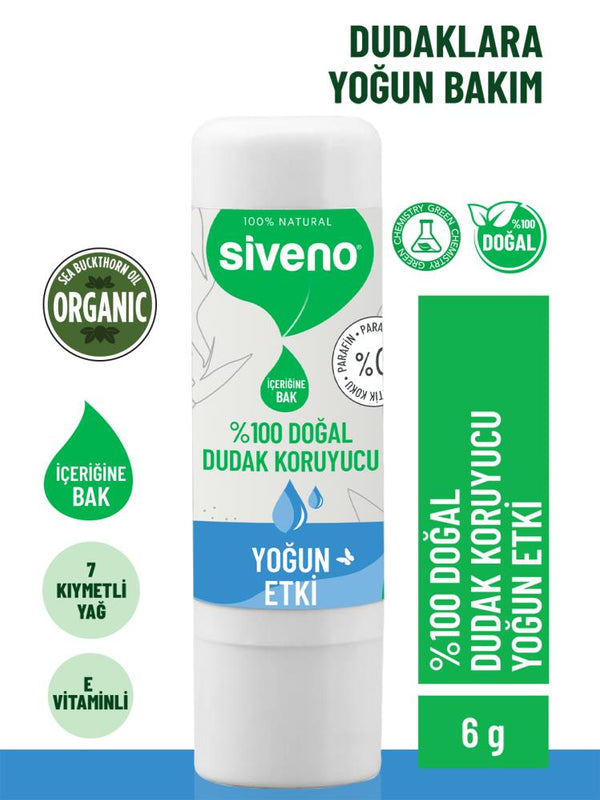 Siveno %100 Doğal Dudak Koruyucu – Yoğun Etki 6 G