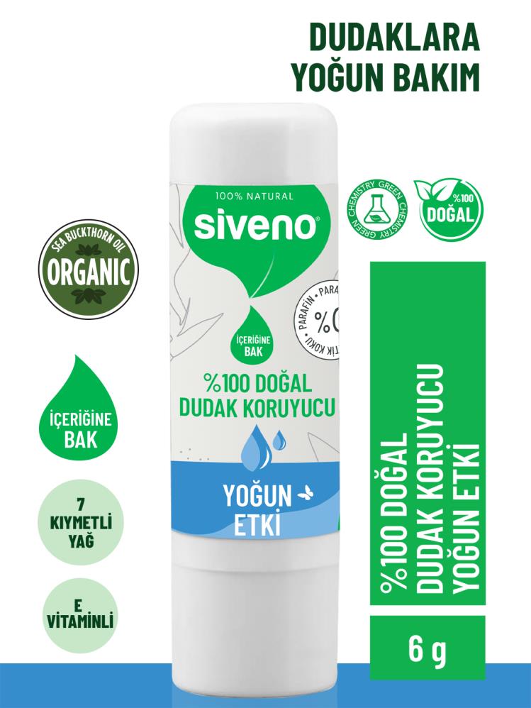 Siveno %100 Doğal Dudak Koruyucu – Yoğun Etki 6 G