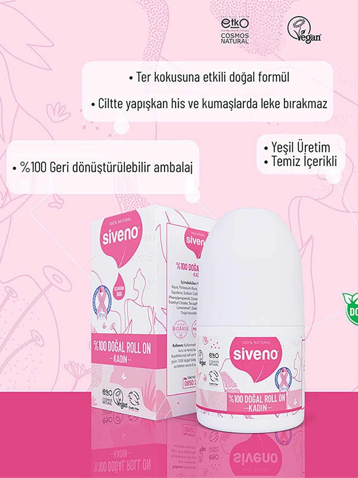 Siveno Doğal Roll-On Kadınlar İçin 50 ml