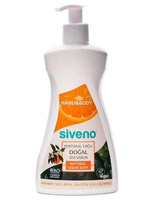 Siveno Portakal Yağlı Doğal Sıvı Sabun El ve Vücut İçin 300 ml