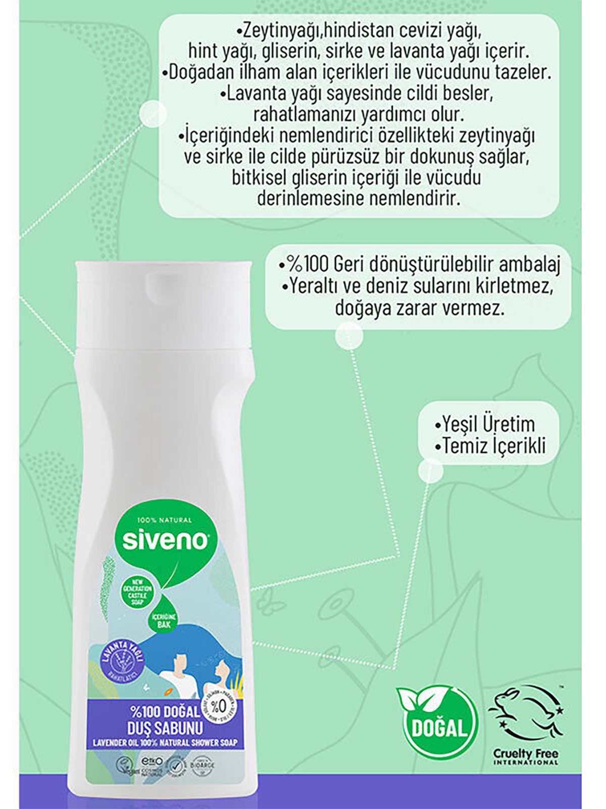 Siveno %100 Doğal Lavanta Yağlı Duş Sabunu