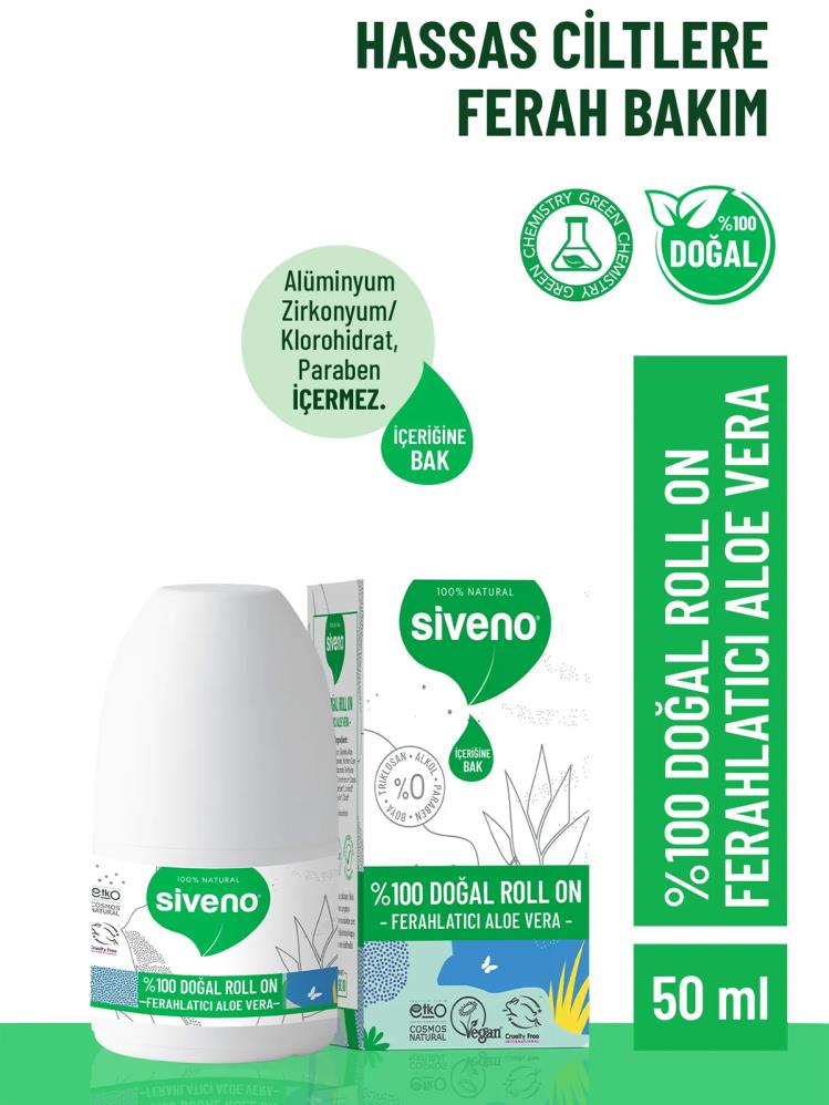 Siveno Doğal Roll on – Ferahlatıcı Aloe Vera 50 ml