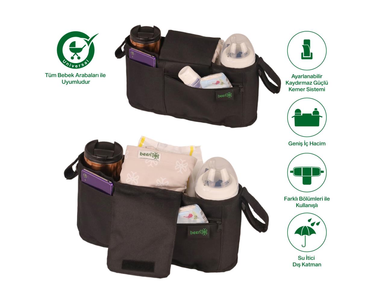 Been Bebek Arabası Organizer Çanta - Siyah
