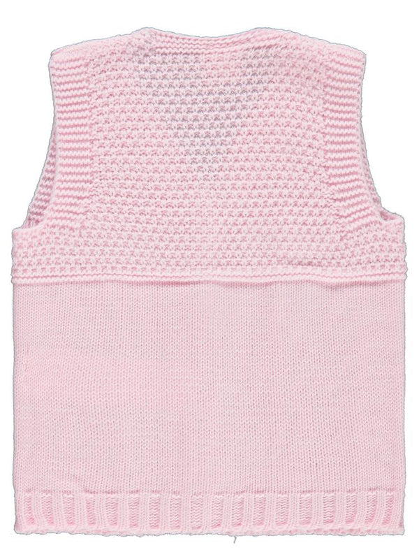 Civil Baby Triko Saç Örgü 3-18 Ay Yelek - Pembe