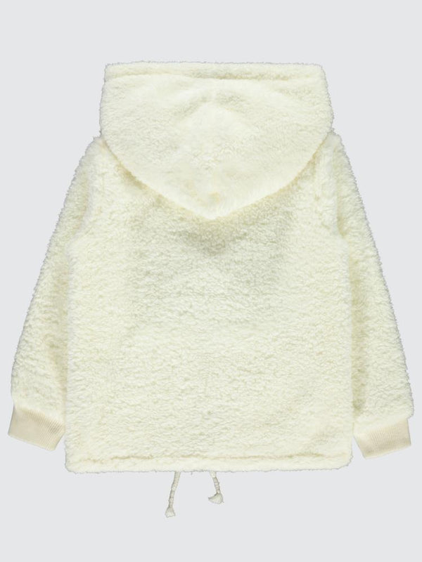 Civil Girls Kanguru Cepli 6-9 Yaş Hırka - Ekru