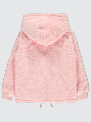 Civil Girls Kanguru Cepli 6-9 Yaş Hırka - Pembe