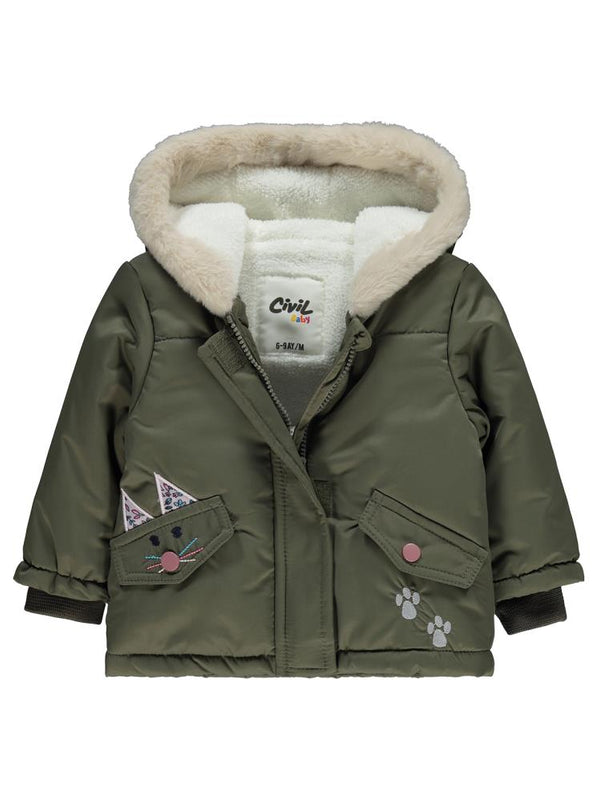 Civil Baby Tavşan Kulak Nakışlı 6-18 Ay Mont - Haki