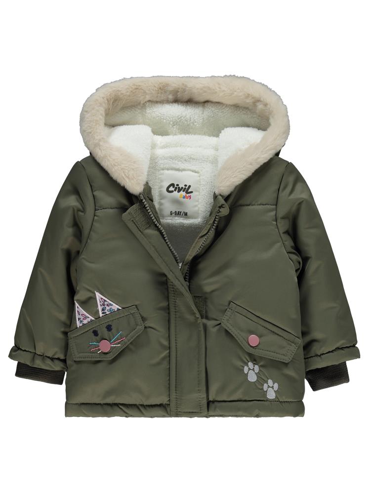 Civil Baby Tavşan Kulak Nakışlı 6-18 Ay Mont - Haki