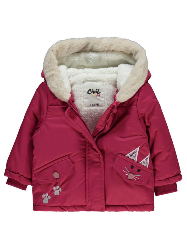 Civil Baby Tavşan Kulak Nakışlı 6-18 Ay Mont - Kırmızı