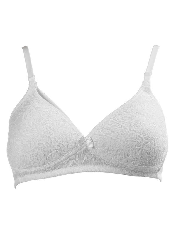 Kujju Dantelli Emzirme Sütyeni 80-100 Beden - Beyaz