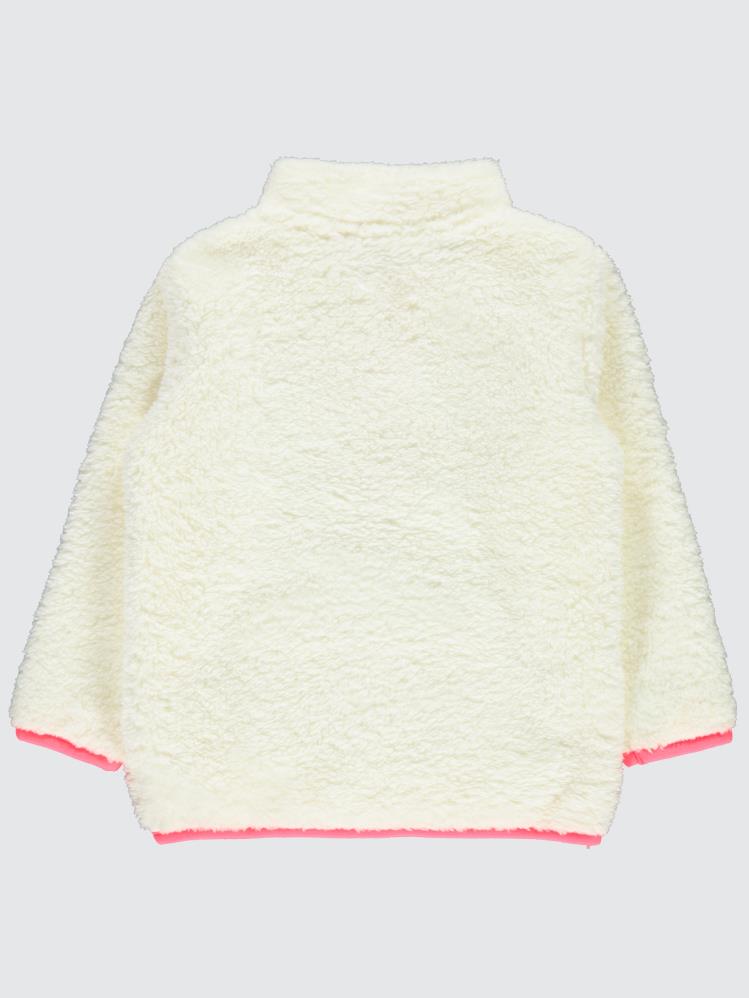 Civil Girls Yaka Fermuar Detaylı 2-5 Yaş Sweatshirt - Ekru