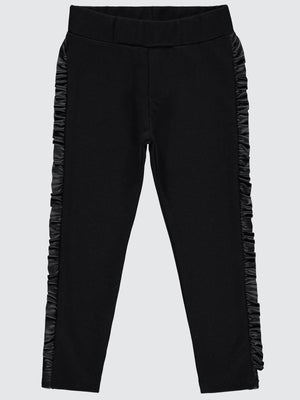 Civil Girls Yanı Fırfırlı 2-5 Yaş Tayt - Siyah