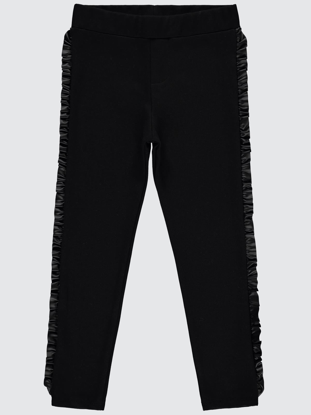 Civil Girls Yanı Fırfırlı 6-9 Yaş Tayt - Siyah