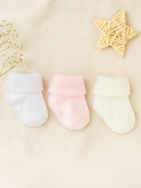 Civil Baby Kız Bebek 3'lü Çorap Set 0-6 Ay