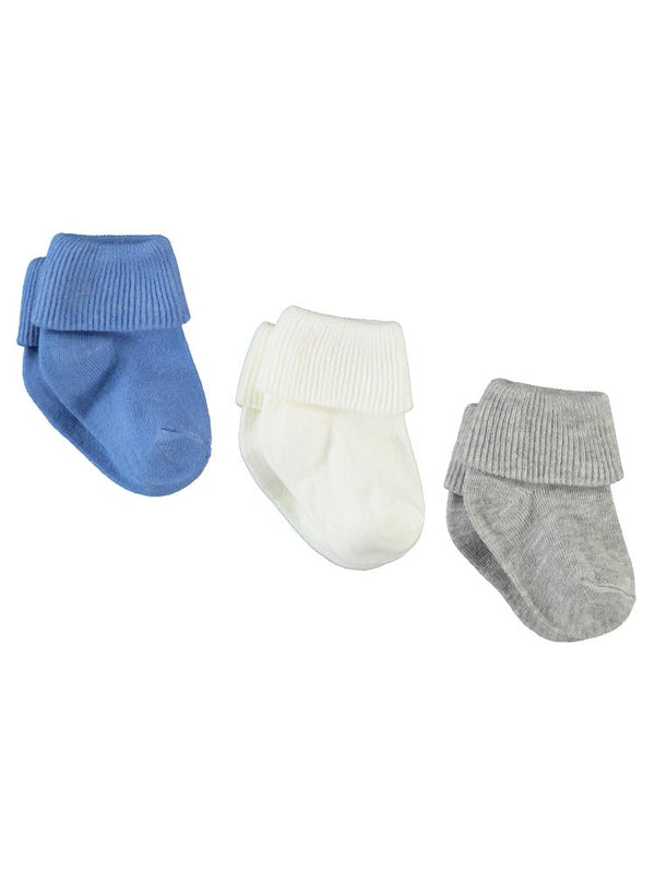 Civil Baby Erkek Bebek 3'lü Çorap Set 0-6 Ay