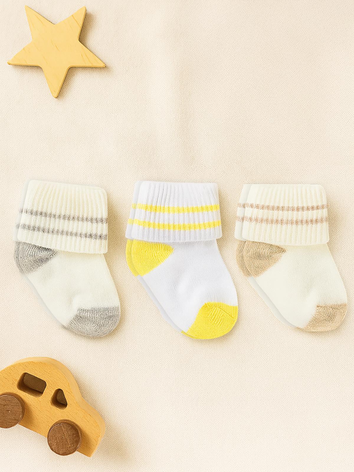 Civil Baby Erkek Bebek 3'lü Çorap Set 0-6 Ay