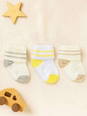 Civil Baby Erkek Bebek 3'lü Çorap Set 0-6 Ay